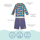 UV Protective Surf Set Multi Check